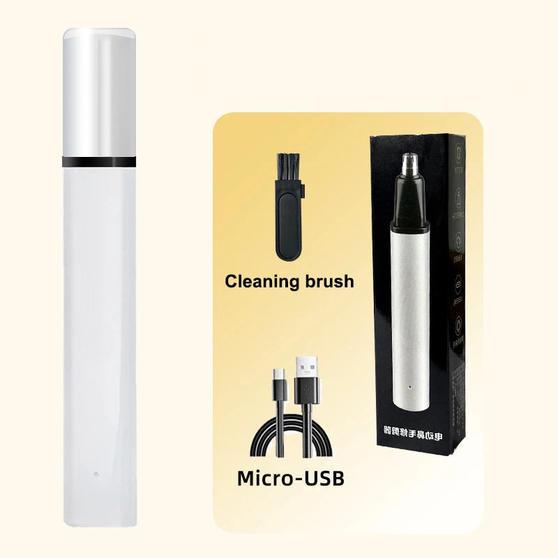Suitable for men, USB charging nose and ear hair trimmer portable electric nose hair clipper, mini compact design, quick chargin
