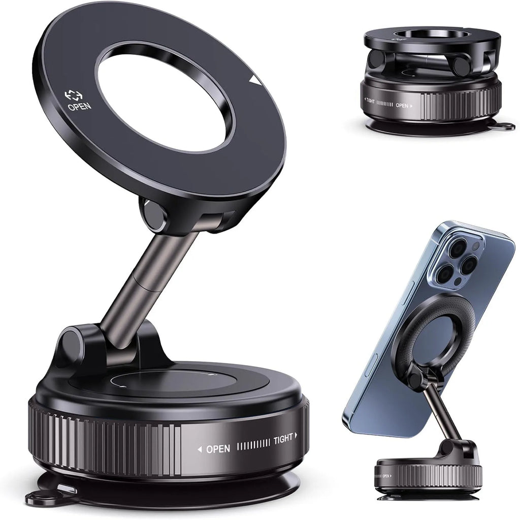 Vacuum Magnetic Universal Holder Magsafe Suction Cup Phone Holder 360 ° Adjustable Magnetic Phone Holder Foldable Pocket Size