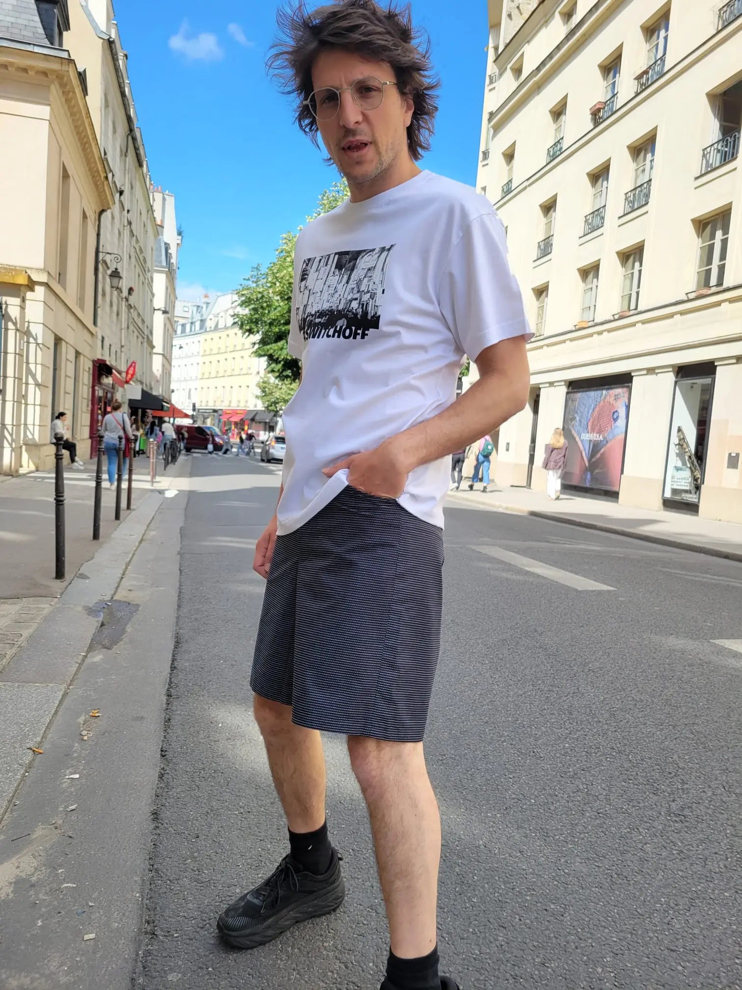 Bermuda Shoto - Navy stripes