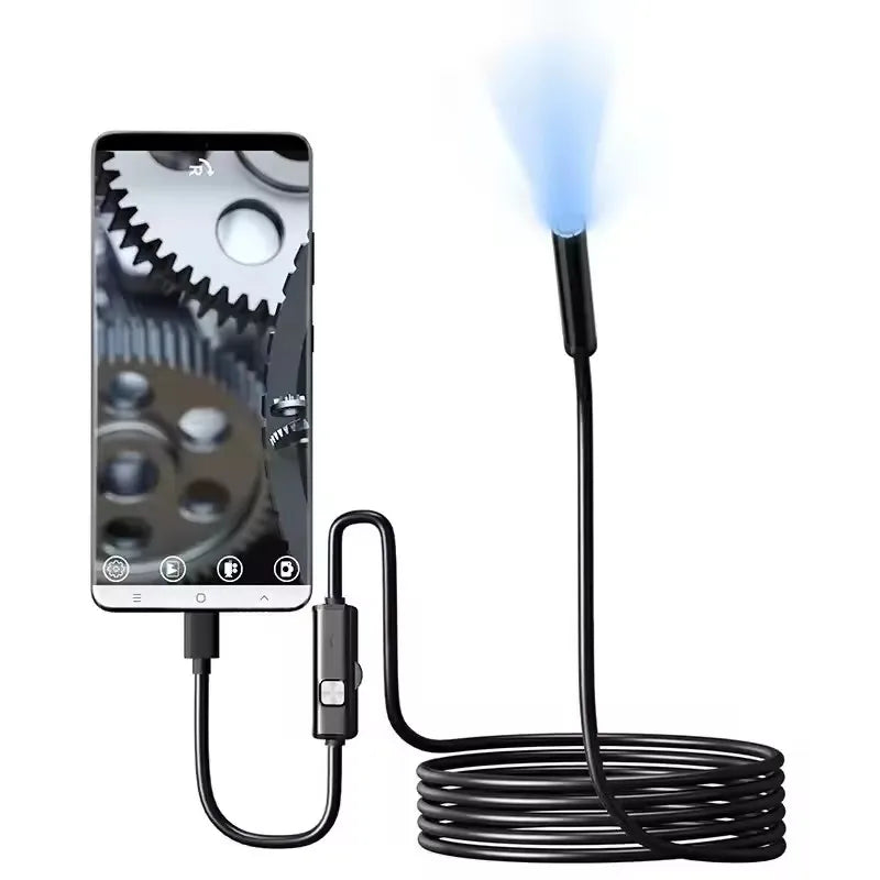 5.5/7.0MM TYPE-C Endoscope Camera  6 LEDs Adjustable USB OTG Android Flexible Inspection Borescope Cameras for Phone PC