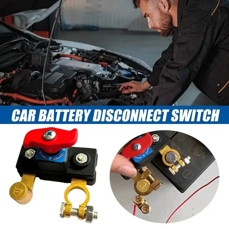 Dual Voltage 12V 24V Battery Master Cut off Switch Zinc Alloy Negative Pole Disconnect Tool-Free Knob PCB Design Auto Accessory