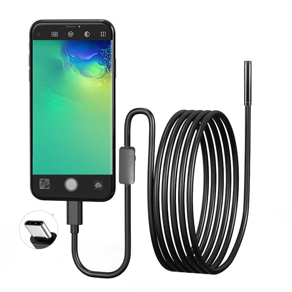 5.5/7.0MM TYPE-C Endoscope Camera  6 LEDs Adjustable USB OTG Android Flexible Inspection Borescope Cameras for Phone PC