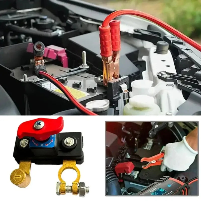 Dual Voltage 12V 24V Battery Master Cut off Switch Zinc Alloy Negative Pole Disconnect Tool-Free Knob PCB Design Auto Accessory